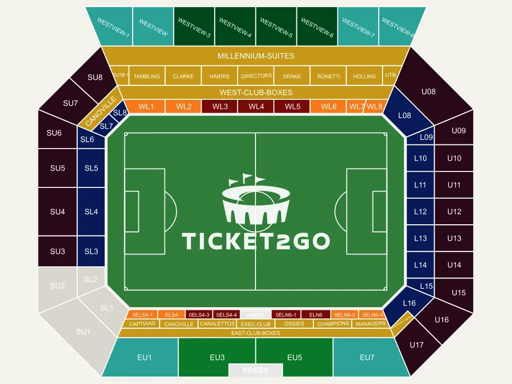 מפת יציעים של סטמפורד ברידג׳